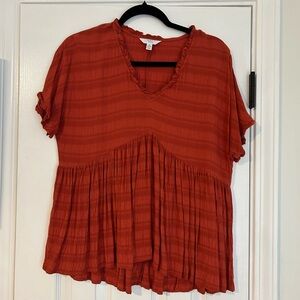 Ruffle empire waist top